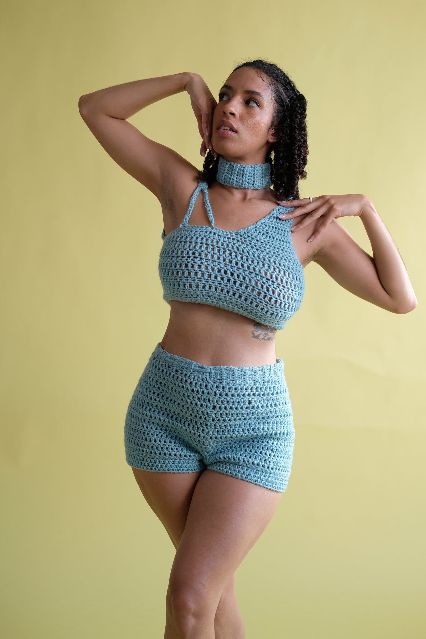 High Rise Crochet Shorts