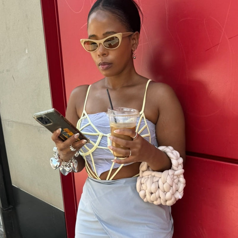 Mini Mel Chunky Knit Bag