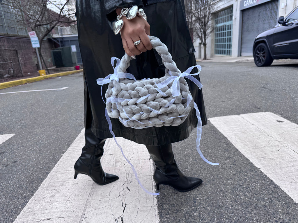 Sunny Velvet Grey Bag