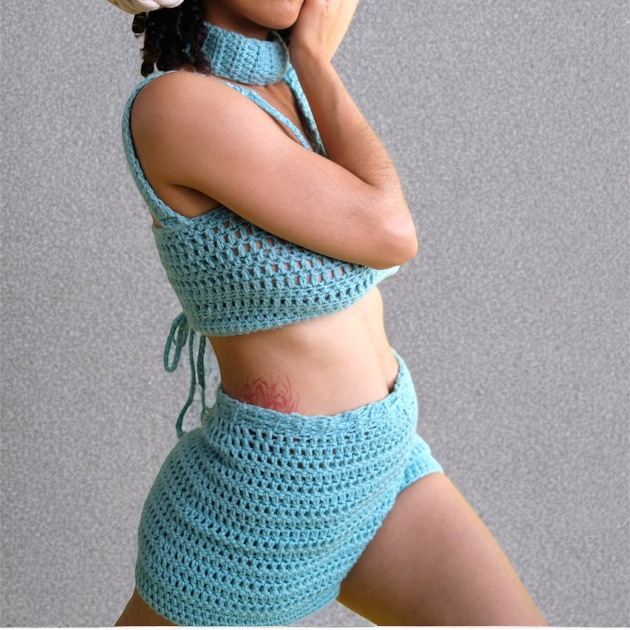 High Rise Crochet Shorts