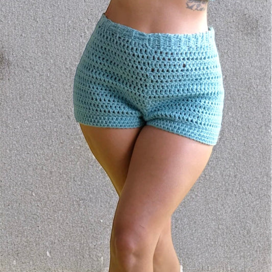 High Rise Crochet Shorts