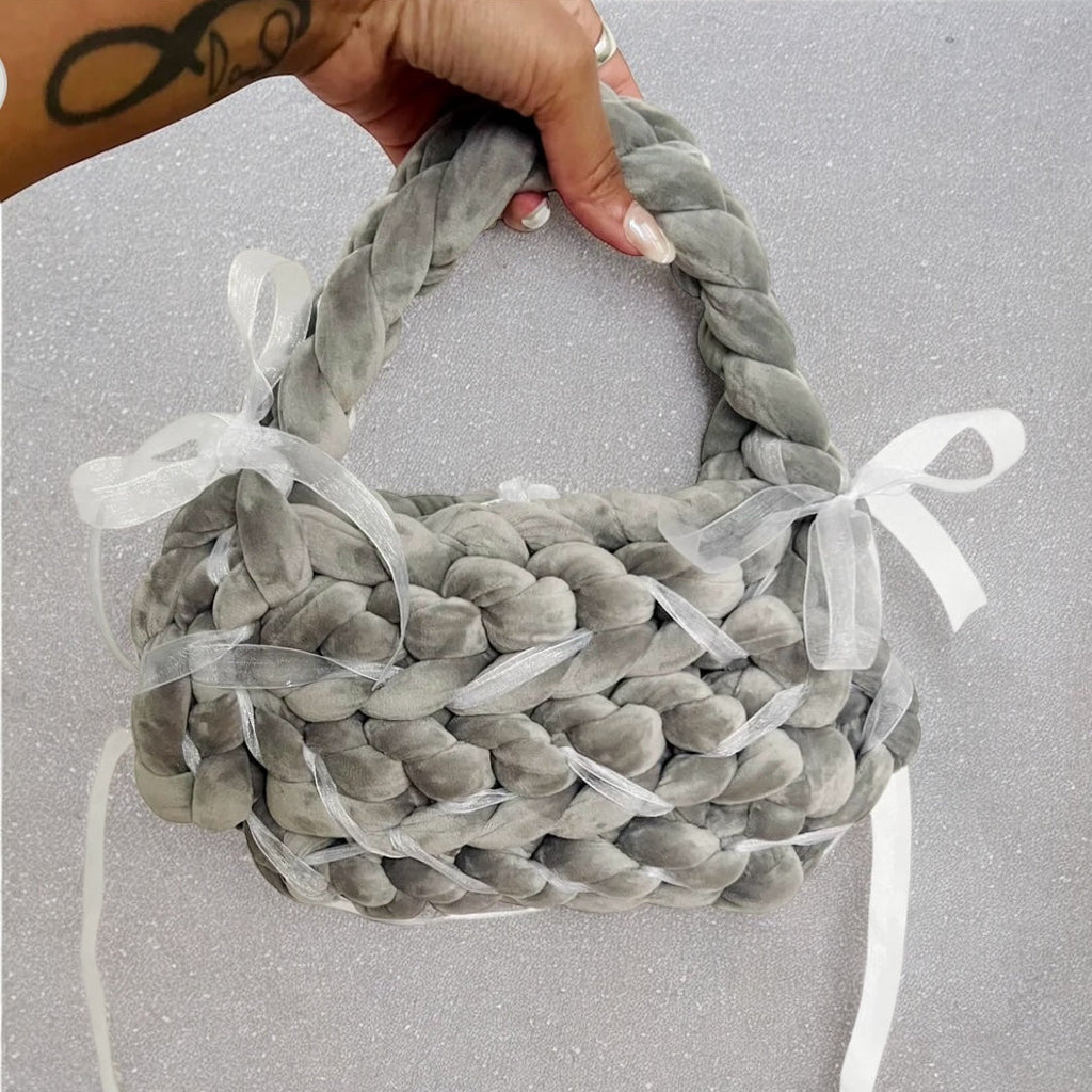 Sunny Velvet Grey Bag