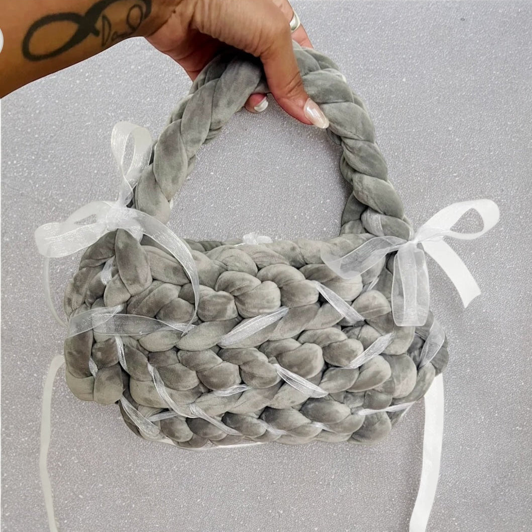 Sunny Velvet Grey Bag